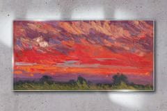 COLORAY.CZ Obraz na skle Abstrakce krajina stromů 120x60 cm