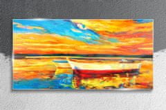 COLORAY.CZ Obraz na skle Port Sunset Sky 100x50 cm