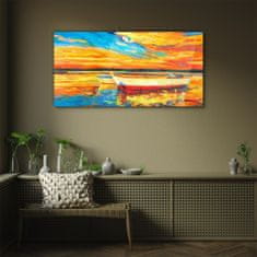 COLORAY.CZ Obraz na skle Port Sunset Sky 100x50 cm