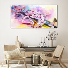 COLORAY.CZ Obraz na skle Abstrakce Květiny Příroda 120x60 cm