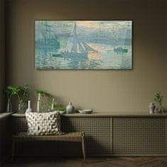 COLORAY.CZ Obraz na skle Sunrise Marine mince 140x70 cm