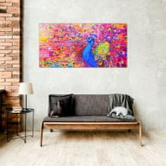 COLORAY.CZ Obraz na skle Zvířecí pták páv peří 100x50 cm