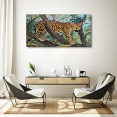 COLORAY.CZ Obraz na plátně Jungle strom zvířecí kočka 120x60 cm