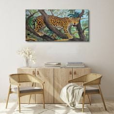 COLORAY.CZ Obraz na plátně Jungle strom zvířecí kočka 120x60 cm