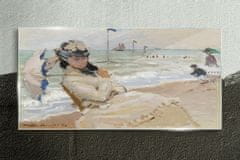 COLORAY.CZ Obraz na skle Camille Beach Trouville mince 120x60 cm