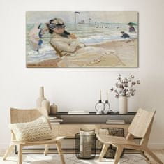 COLORAY.CZ Obraz na skle Camille Beach Trouville mince 120x60 cm