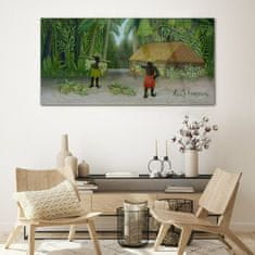 COLORAY.CZ Obraz na skle Jungle Chata Palm Bananas 120x60 cm