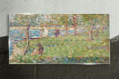 COLORAY.CZ Obraz na skle Island Malování Seurat 100x50 cm