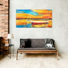 COLORAY.CZ Obraz na skle Port Sunset Sky 100x50 cm