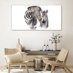 COLORAY.CZ Obraz na skle Zebra Animal Strips 120x60 cm