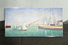 COLORAY.CZ Obraz na skle Vstup do Seurat Port 100x50 cm