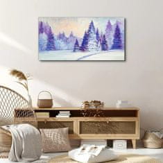 COLORAY.CZ Obraz na plátně Zimní lesní sníh volně žijících živočichů 100x50 cm