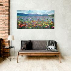 COLORAY.CZ Obraz na skle Moderní přírodní květiny 100x50 cm