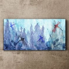 COLORAY.CZ Obraz na plátně Akvarel Dragonfly Les 120x60 cm