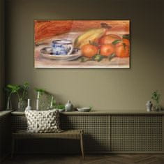 COLORAY.CZ Obraz na skle Ovoce Orange Bananas Hrnek 100x50 cm