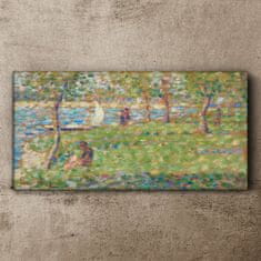 COLORAY.CZ Obraz na plátně Island Malování Seurat 100x50 cm