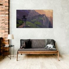 COLORAY.CZ Obraz na skle Malování města Mounatin 100x50 cm