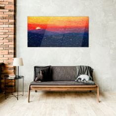 COLORAY.CZ Obraz na skle Krajina Sky Sunset 100x50 cm