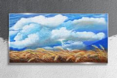 COLORAY.CZ Obraz na skle Pole Sky Lightnice 120x60 cm