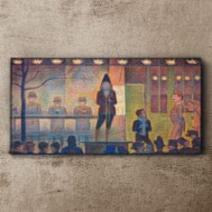 COLORAY.CZ Obraz na plátně Cirkusová sideshow Seurat 120x60 cm