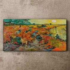 COLORAY.CZ Obraz na plátně Červená vinice van gogh 120x60 cm