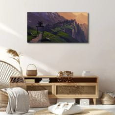 COLORAY.CZ Obraz na plátně Malování města Mounatin 100x50 cm