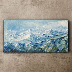 COLORAY.CZ Obraz na plátně Zimní malování hory 120x60 cm