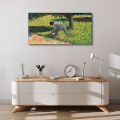 COLORAY.CZ Obraz na plátně Rolník s maoty Seurat 100x50 cm