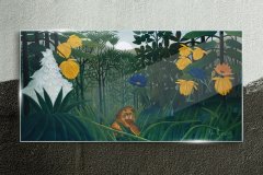 COLORAY.CZ Obraz na skle Příroda květiny Lion 100x50 cm