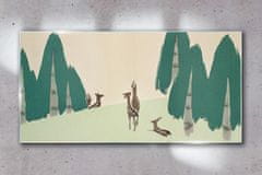 COLORAY.CZ Obraz na skle Abstrakce lesních zvířat 100x50 cm