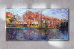 COLORAY.CZ Obraz na skle Abstrakce jezera příroda 100x50 cm