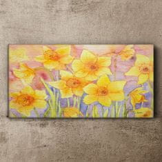 COLORAY.CZ Obraz na plátně Žluté květy kreslení 120x60 cm