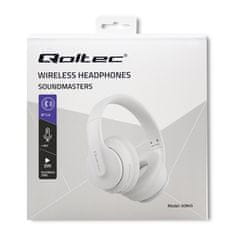 Qoltec Bezdrátová sluchátka Qoltec Soundmasters s mikrofonem | BT 5.0 AB| Bílá