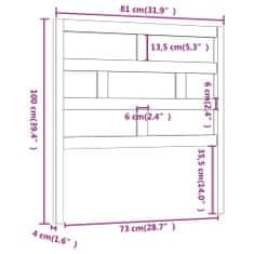 Vidaxl Čelo postele 81 x 4 x 100 cm masivní borovice