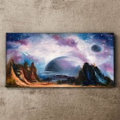 COLORAY.CZ Obraz na plátně Abstrakce Galaxy Planet 100x50 cm