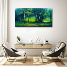 COLORAY.CZ Obraz na plátně Lesní cesta květiny 120x60 cm