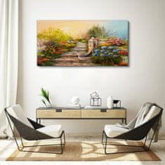 COLORAY.CZ Obraz na plátně Květiny strom volně žijících živočichů slunce 120x60 cm