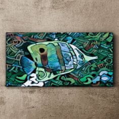 COLORAY.CZ Obraz na plátně Abstrakce zvířat ryby 100x50 cm