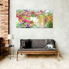 COLORAY.CZ Obraz na skle Abstrakce květiny příroda 100x50 cm