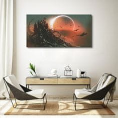 COLORAY.CZ Obraz na plátně Hrad Eclipse 120x60 cm