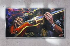 COLORAY.CZ Obraz na skle Abstrakce kytarové hudby 100x50 cm