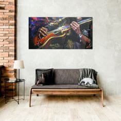 COLORAY.CZ Obraz na skle Abstrakce kytarové hudby 100x50 cm