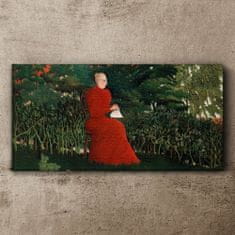 COLORAY.CZ Obraz na plátně Žena stromy keřů 100x50 cm