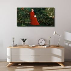 COLORAY.CZ Obraz na plátně Žena stromy keřů 100x50 cm