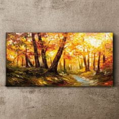 COLORAY.CZ Obraz na plátně Podzimní Lesní listy přírody 120x60 cm