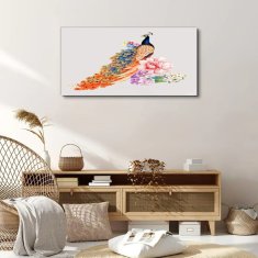 COLORAY.CZ Obraz na plátně Abstraktní zvířecí páv 100x50 cm