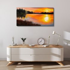 COLORAY.CZ Obraz na plátně Lake Forest Sunset 100x50 cm