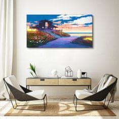 COLORAY.CZ Obraz na plátně Huse květiny Sky 120x60 cm