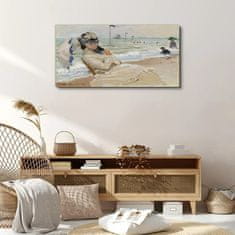 COLORAY.CZ Obraz na plátně Camille Beach Trouville mince 100x50 cm