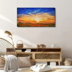 COLORAY.CZ Obraz na plátně Západ slunce malba 100x50 cm